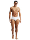 Men&#39;s Super Combed Cotton Rib Solid White Brief (Pack of 2)