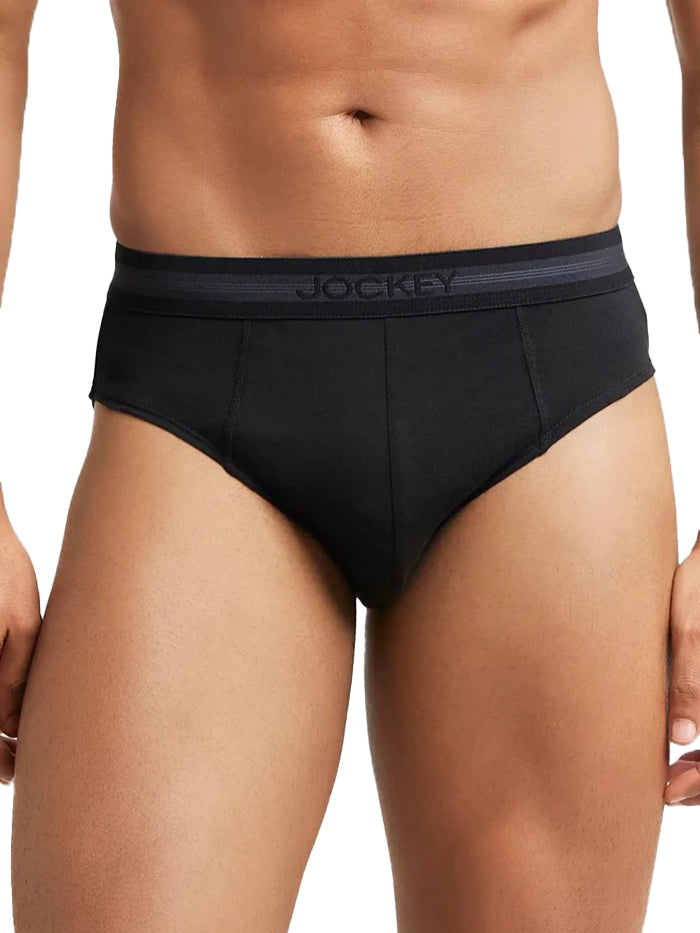 Men's Assorted Super Combed Cotton Solid Brief with Stay Fresh Treatment