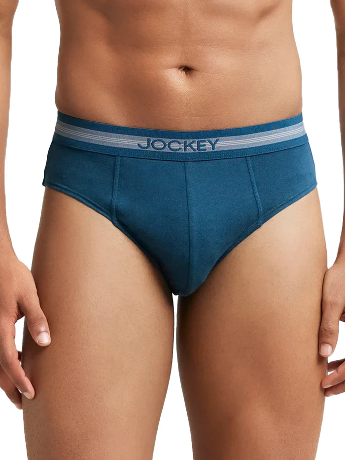 Men&#39;s Assorted Super Combed Cotton Solid Brief with Stay Fresh Treatment (Pack of 2)