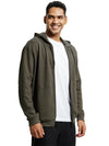 Super Combed Cotton Rich Pique Hoodie Jacket with Ribbed Cuffs