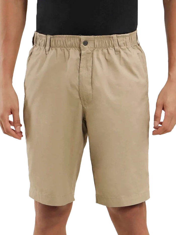 Men's Super Combed Mercerised Cotton Woven Straight Fit Khaki Short