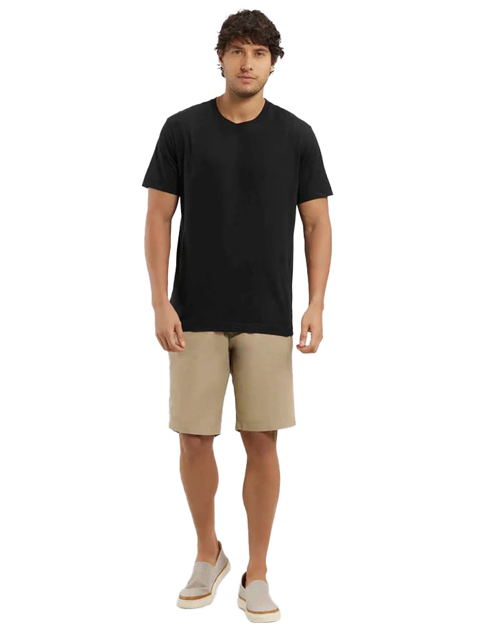 Men&#39;s Super Combed Mercerised Cotton Woven Straight Fit Khaki Short