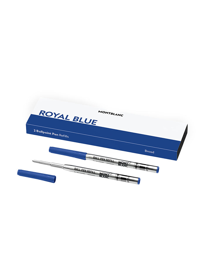 2 Ballpoint Pen Refills Broad Royal Blue