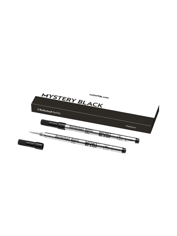 2 ROLLERBALL REFILLS MEDIUM MYSTERY BLACK