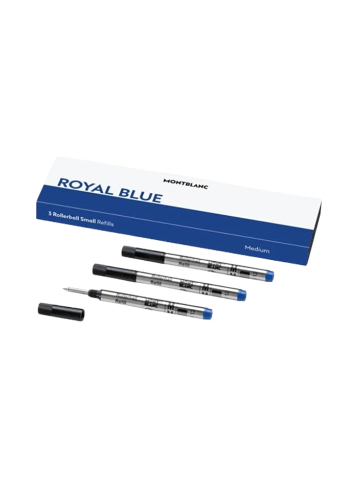 3 ROLLERBALL SMALL REFILLS MEDIUM, ROYAL BLUE