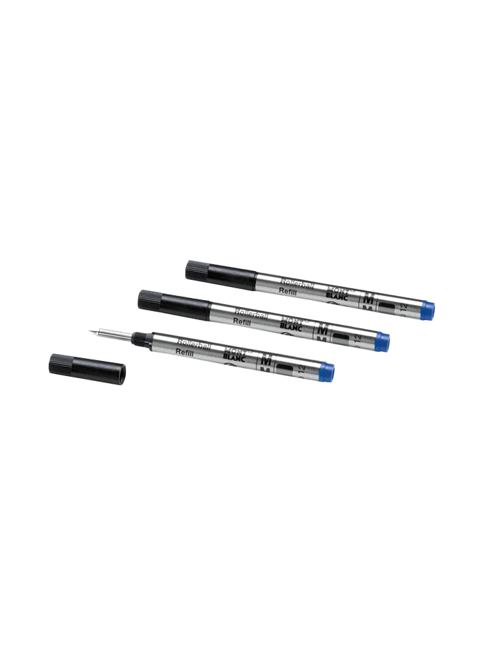 3 ROLLERBALL SMALL REFILLS MEDIUM, ROYAL BLUE