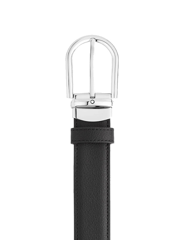 BLACK / BLUE 30 MM REVERSIBLE LEATHER BELT