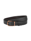 BROWN 35 MM REVERSIBLE LEATHER BELT