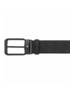 BLACK 35 MM REVERSIBLE LEATHER BELT