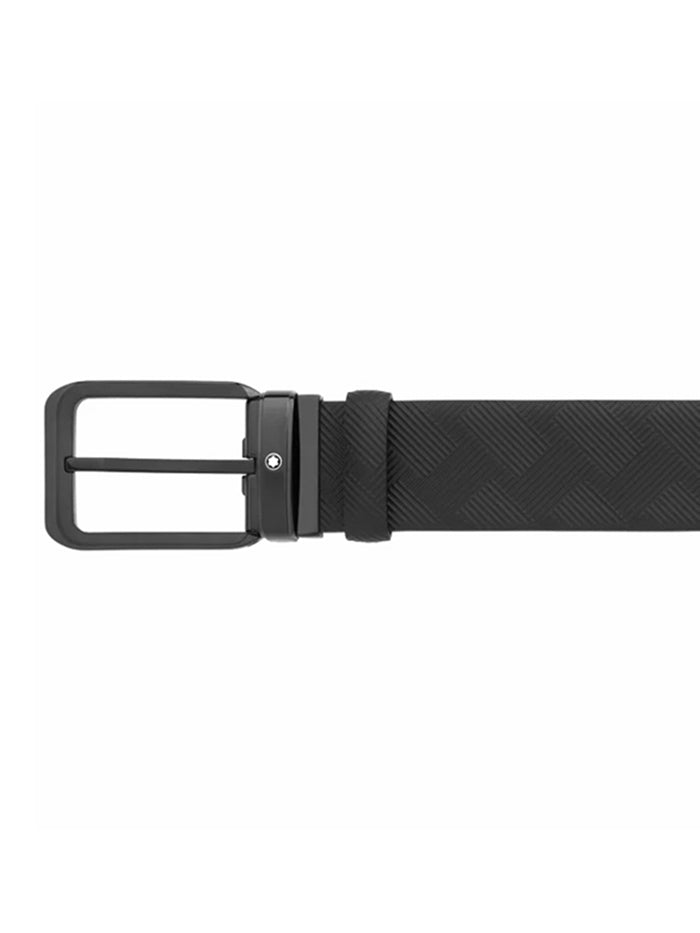 BLACK 35 MM REVERSIBLE LEATHER BELT