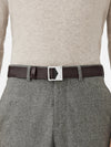 M BUCKLE SFUMATO BROWN 35 MM LEATHER BELT