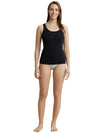 Ladies Super Combed Cotton Rib Fabric Inner Black Tank Top