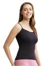 Ladies Micro Modal Elastane Stretch Black Camisole with Adjustable Straps