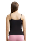 Ladies Micro Modal Elastane Stretch Black Camisole with Adjustable Straps