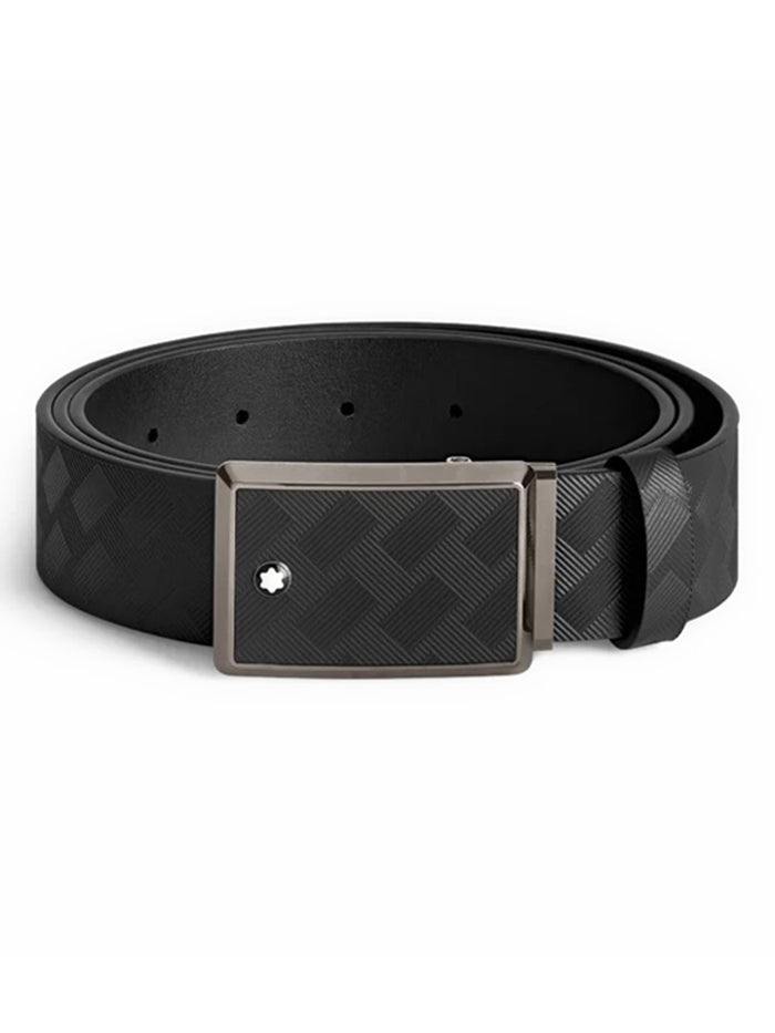 BLACK 35 MM LEATHER BELT