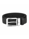 HORSESHOE BLACK 35 MM LEATHER BELT