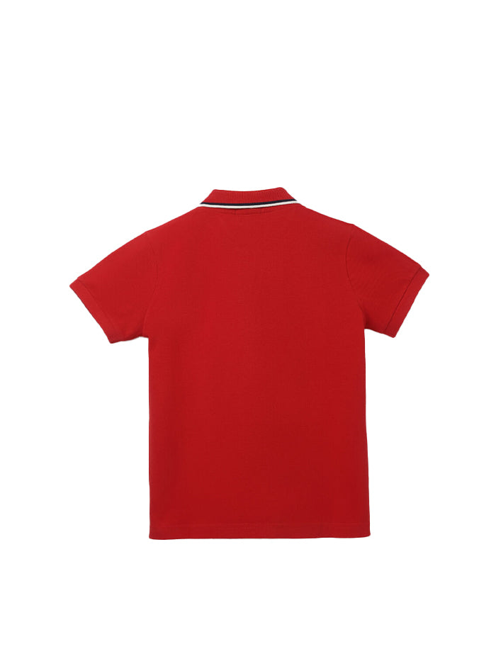 REGULAR FIT POLO NECK TEXTURED BOY'S T-SHIRT
