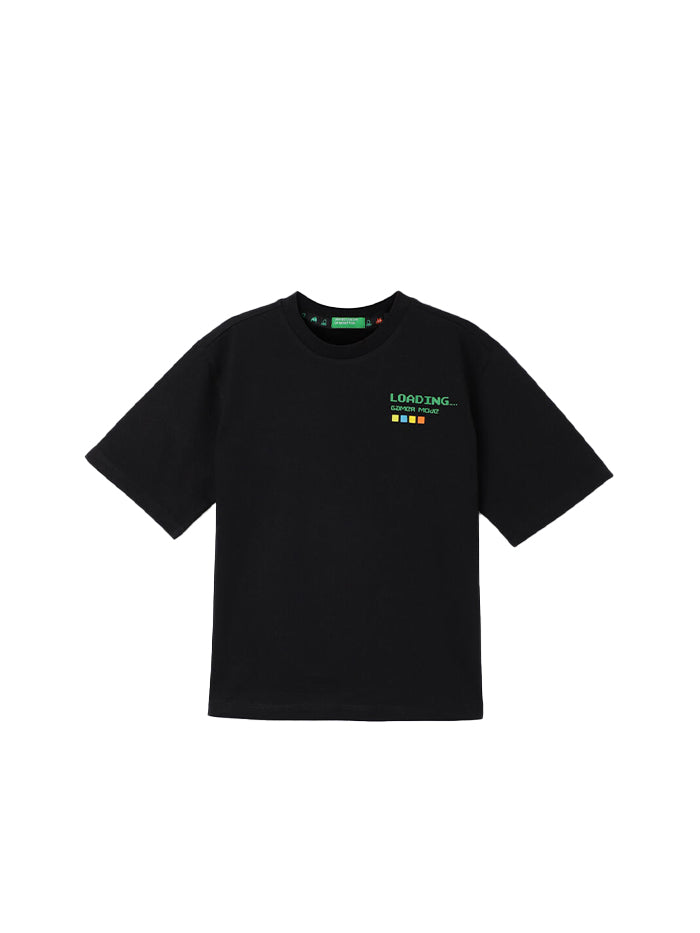 BOXY FIT CREW NECK PRINTED BOY'S T-SHIRT