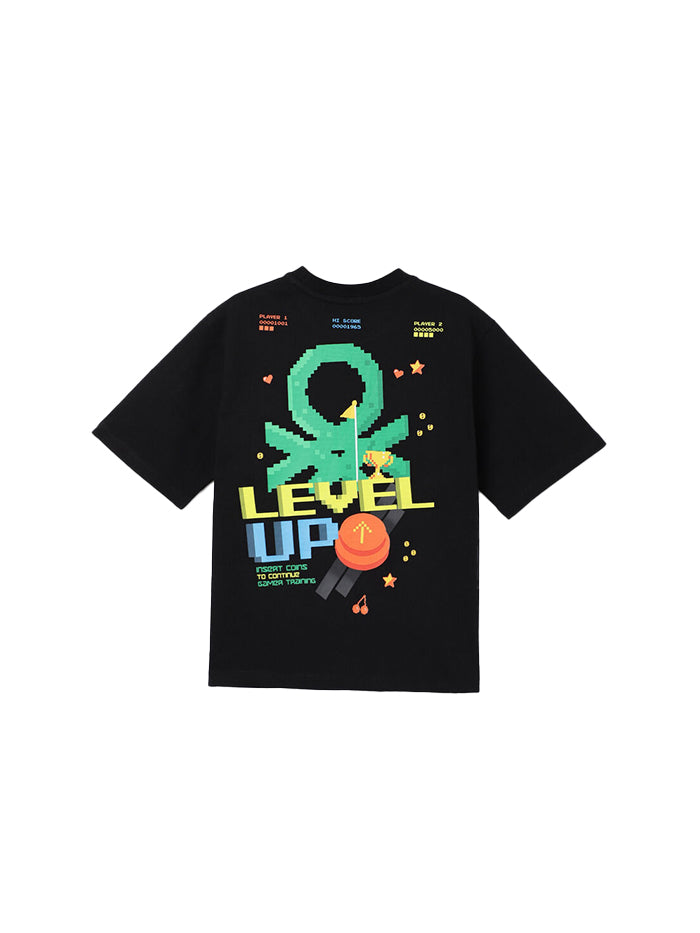 BOXY FIT CREW NECK PRINTED BOY'S T-SHIRT