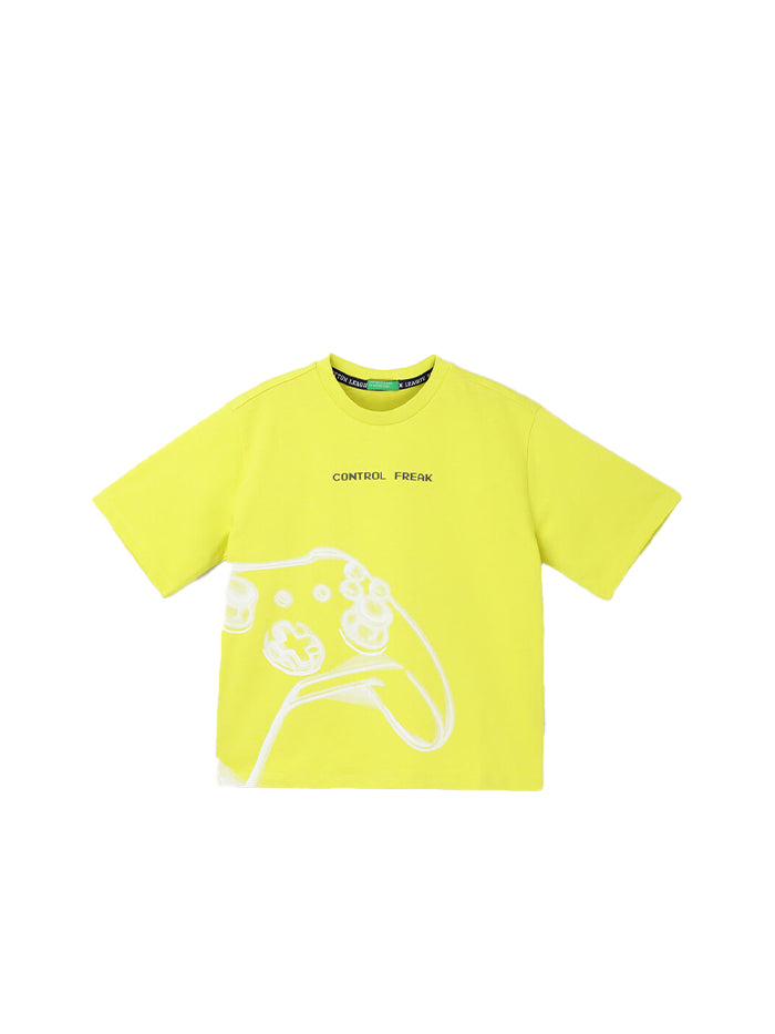 BOXY FIT CREW NECK PRINTED BOY'S T-SHIRT