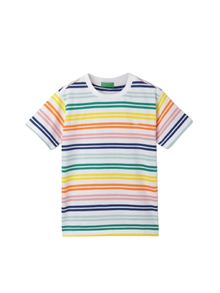 REGULAR FIT ROUND NECK STRIPED PATTERN T-SHIRT