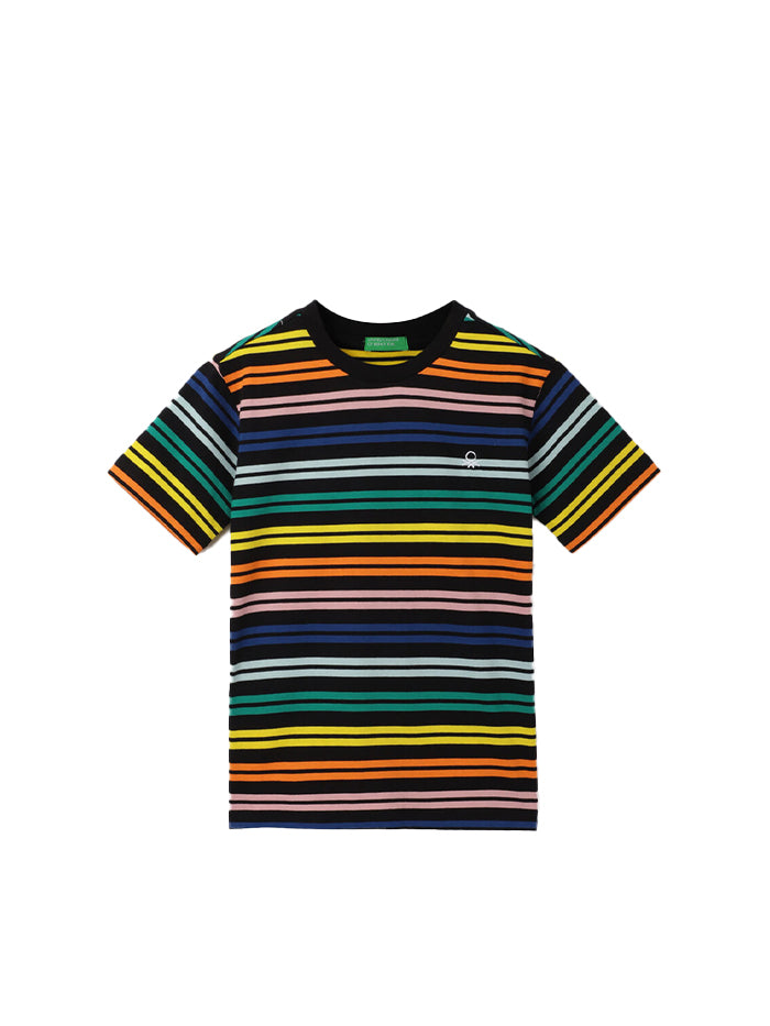 REGULAR FIT ROUND NECK STRIPED PATTERN T-SHIRT