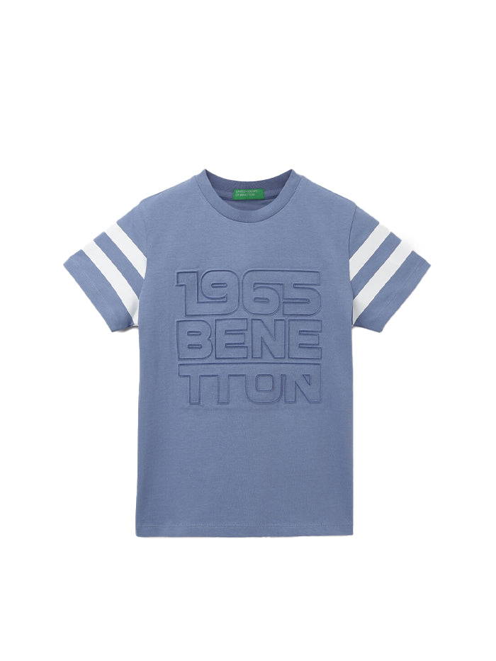 REGULAR FIT CREW NECK EMBOSSED BOY'S T-SHIRT