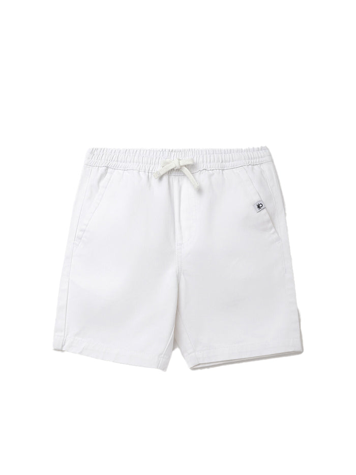 BOY'S SOLID REGULAR FIT SHORTS WITH DRAWSTRING CLOSURE