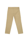 BOY&#39;S SOLID SLIM FIT TROUSERS WITH BUTTON CLOSURE