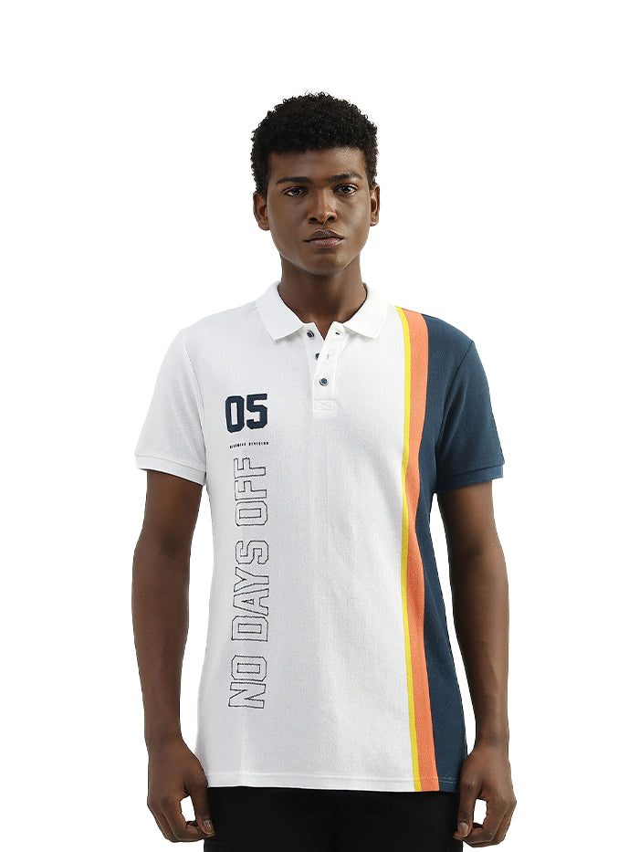 COTTON PRINTED POLO COLLAR MENS T-SHIRTS