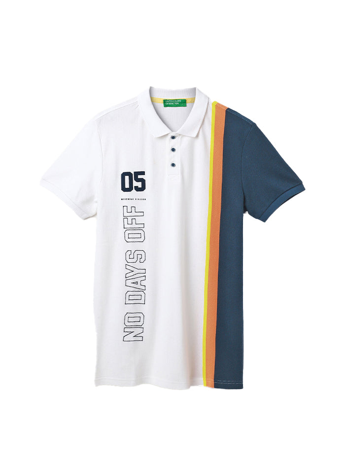 COTTON PRINTED POLO COLLAR MENS T-SHIRTS