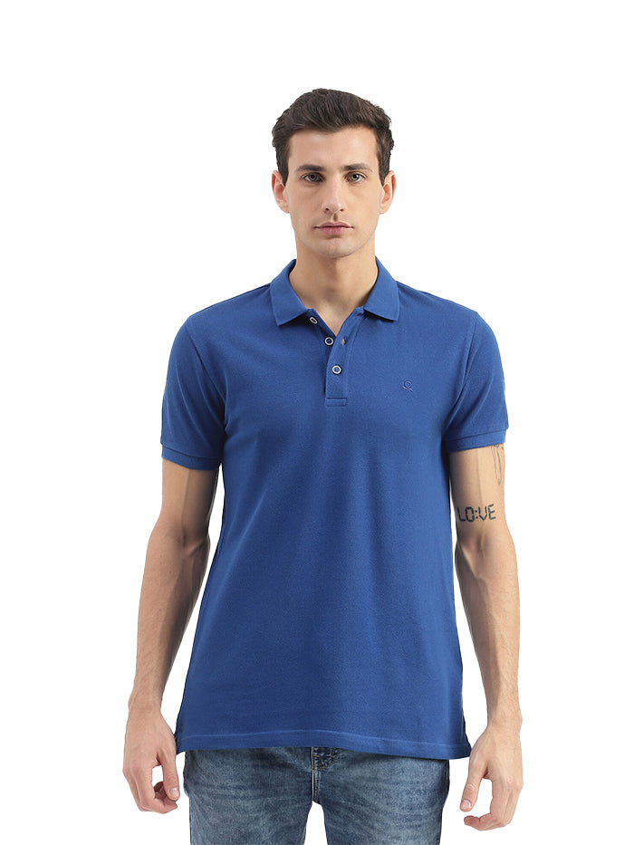 MENS SHORT SLEEVE SOLID POLO T-SHIRT