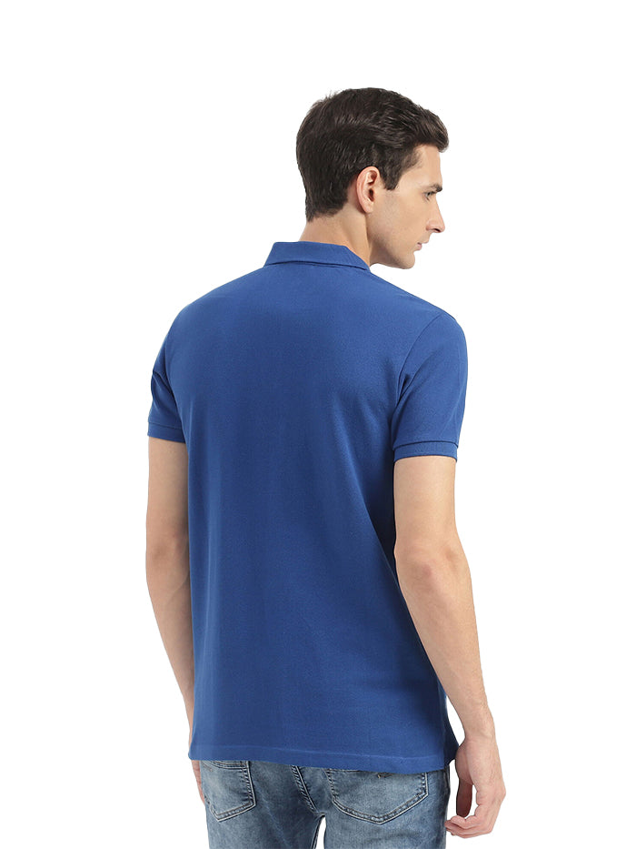 MENS SHORT SLEEVE SOLID POLO T-SHIRT