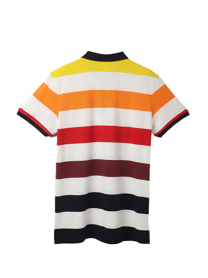 COTTON STRIPED POLO COLLAR MENS T-SHIRTS