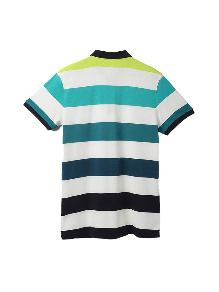 COTTON STRIPED POLO COLLAR MENS T-SHIRTS