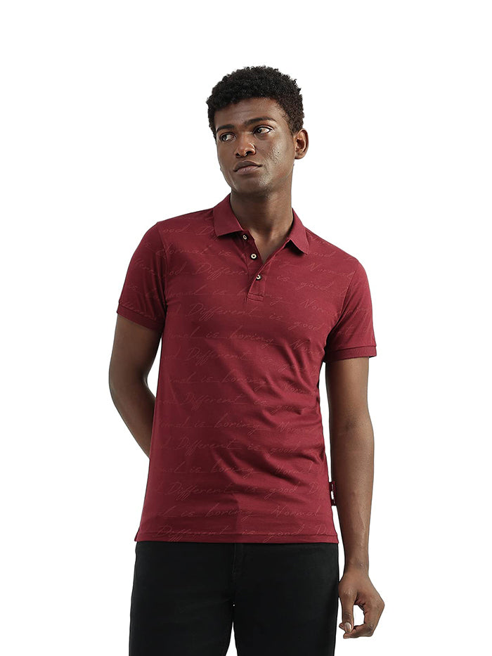 Cotton Printed Polo Collar Mens T-Shirts
