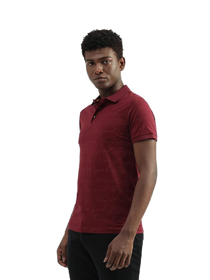Cotton Printed Polo Collar Mens T-Shirts