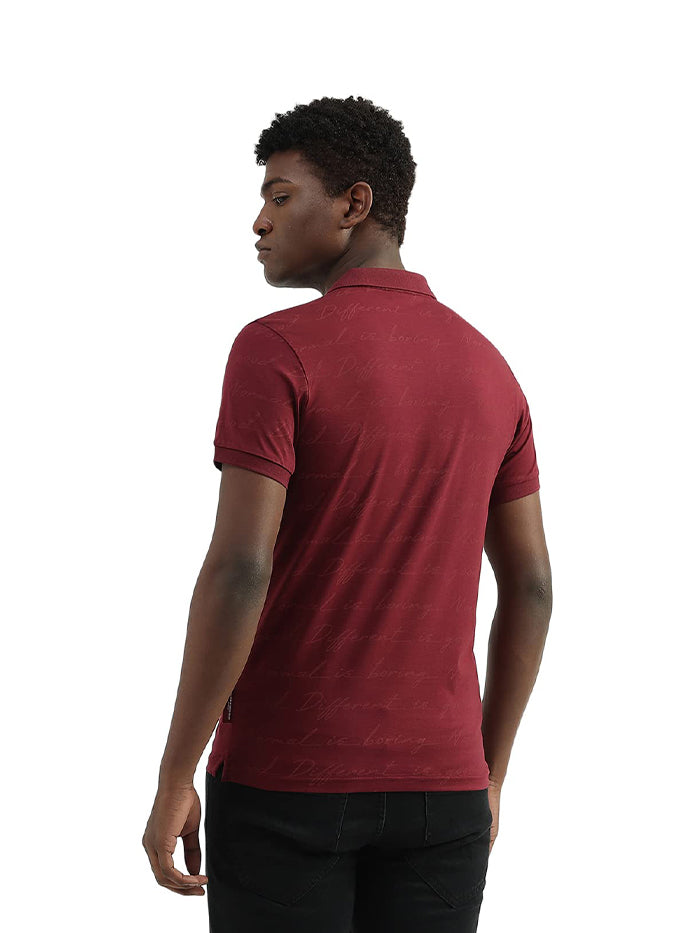 Cotton Printed Polo Collar Mens T-Shirts