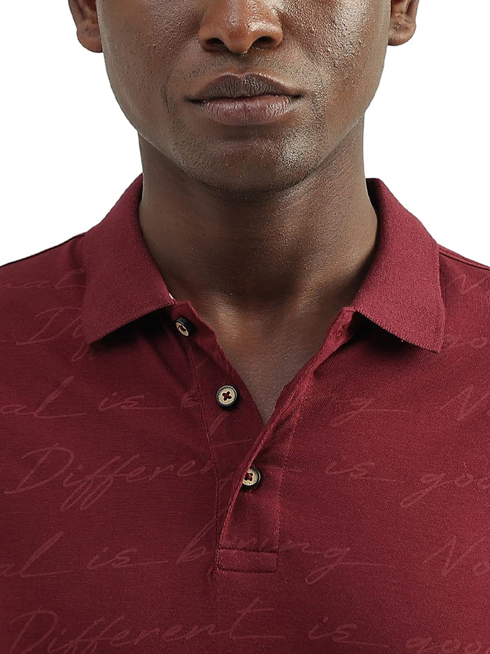 Cotton Printed Polo Collar Mens T-Shirts