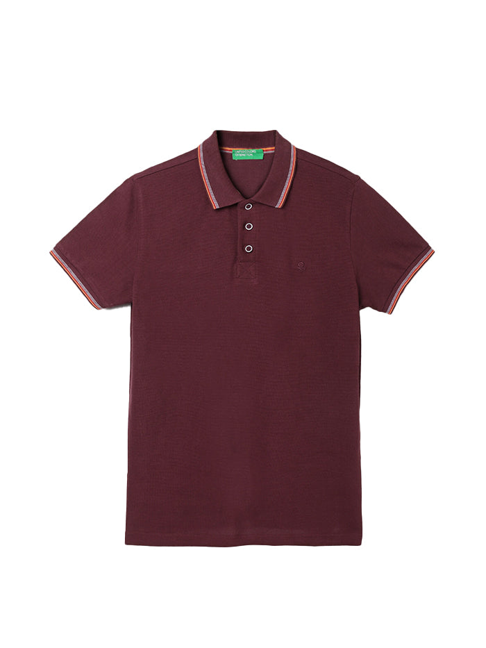 PURE COTTON TEXTURED SHORT SLEEVE POLO SHIRT