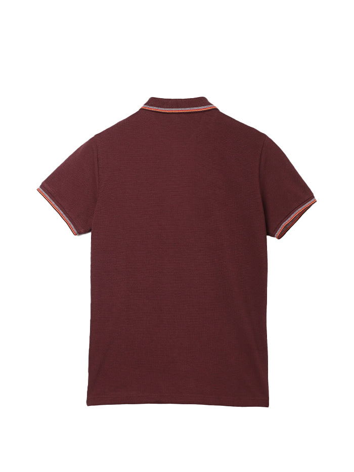 PURE COTTON TEXTURED SHORT SLEEVE POLO SHIRT