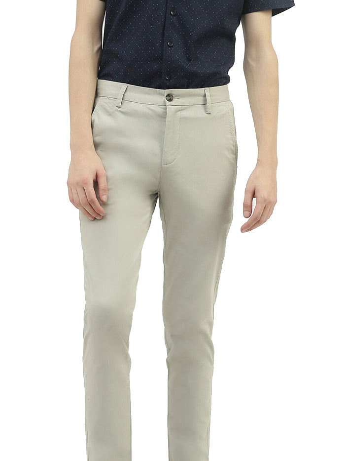 MEN SOLID SLIM FIT TROUSERS