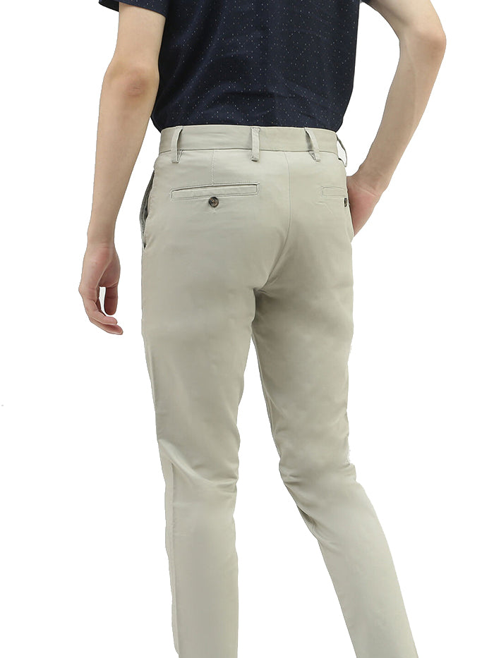 MEN SOLID SLIM FIT TROUSERS