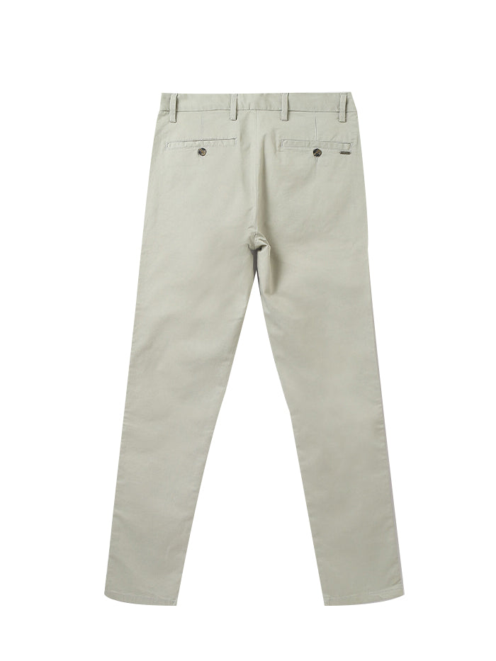 United Colors of Benetton Olive Slim Fit Flat Front Trousers