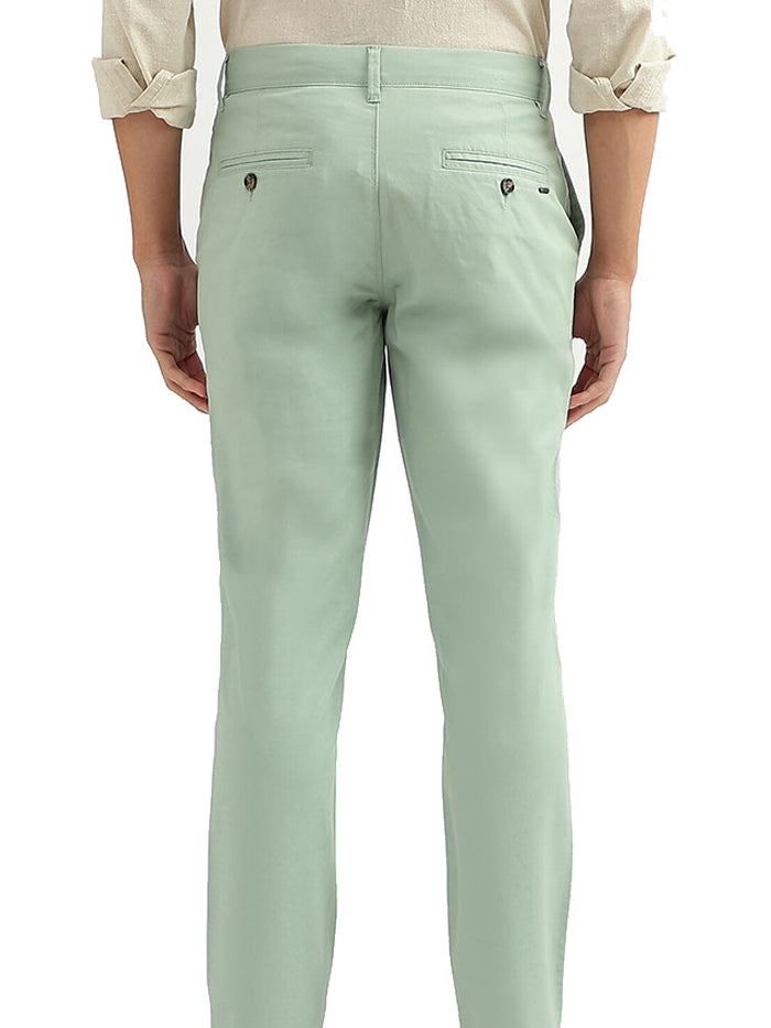 MEN SOLID SLIM FIT TROUSERS