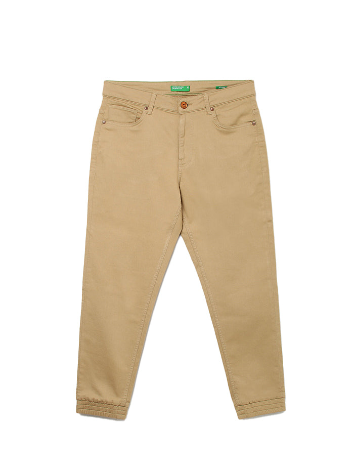 MEN SOLID JOGGERS FIT TROUSERS