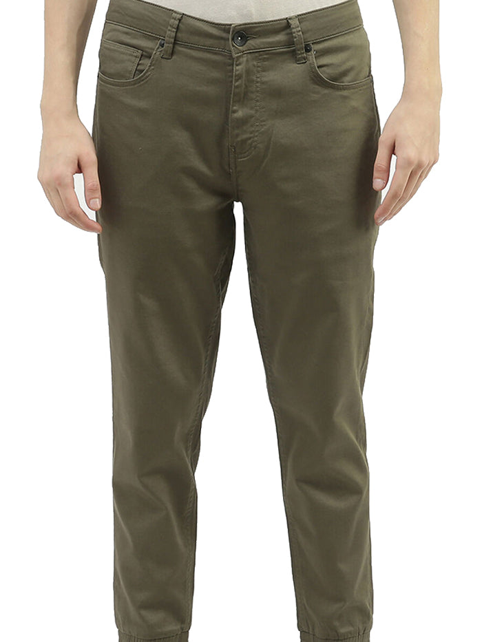 MEN SOLID JOGGERS STYLE TROUSERS