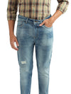MEN SOLID CARROT FIT JEANS