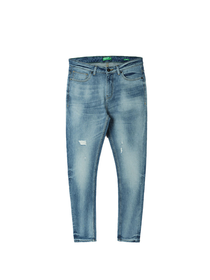 MEN SOLID CARROT FIT JEANS