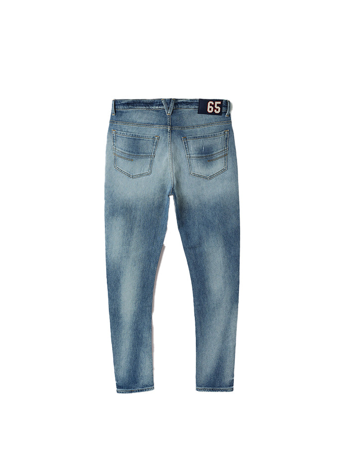 MEN SOLID CARROT FIT JEANS